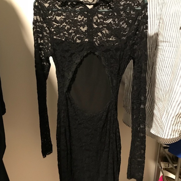 EXPRESS Black Lace Dress - Picture 2 of 4